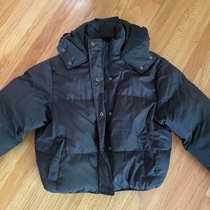 Black puffer jacket